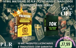 10K +2500 + Brinde De Materiais Plr Licenciados E Traduzidos