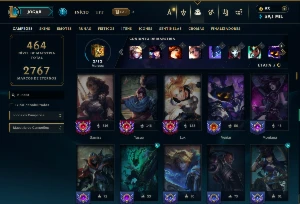 Prata 3 com TODOS os champs e 381 Skins ( ADC / SUP / MID ) - League of Legends LOL