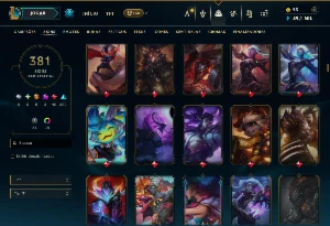 Prata 3 com TODOS os champs e 381 Skins ( ADC / SUP / MID ) - League of Legends LOL