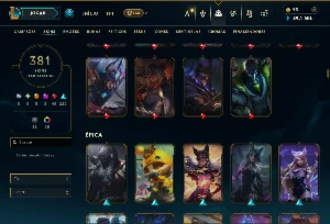 Prata 3 com TODOS os champs e 381 Skins ( ADC / SUP / MID ) - League of Legends LOL