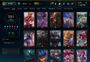 Prata 3 com TODOS os champs e 381 Skins ( ADC / SUP / MID ) - League of Legends LOL