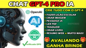 Chat GPT 4 PRO Ai - Crie Videos, Imagens, Audios e Códigos - Outros