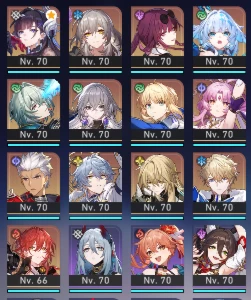 Honkai Star Rail lvl 65 Archer E2S1, Saber E1S1,Anaxa,+++