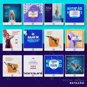 Pack 70 artes editáveis natação – Photoshop psd - Outros