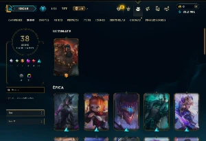 Esmeralda 4 com 120 Champs e 38 Skins ( MID / SUP / JG ) - League of Legends LOL