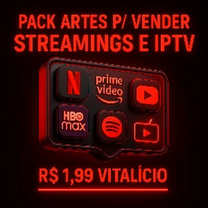 Pack De Artes Prontas Para Vender Streamings E Iptv - Cursos e Treinamentos
