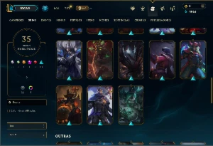 Mestre com 85 Champs e 35 Skins ( 36 PDL ) - League of Legends LOL