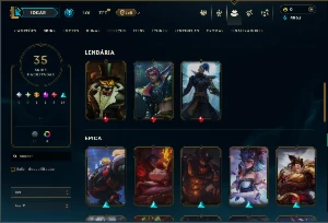 Mestre com 85 Champs e 35 Skins ( 36 PDL ) - League of Legends LOL