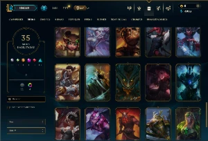 Mestre com 85 Champs e 35 Skins ( 36 PDL ) - League of Legends LOL