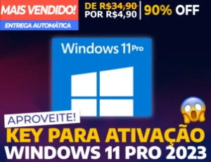 Licença Key Vitalícia | Windows 11 Pro | 2023