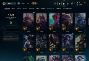 Platina 3 com 80 Champs e 20 Skins - League of Legends LOL