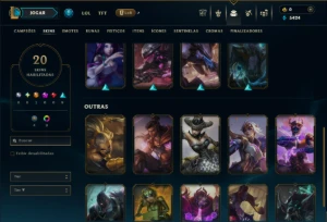 Platina 3 com 80 Champs e 20 Skins - League of Legends LOL