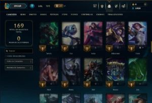 Platina 3 com 80 Champs e 20 Skins - League of Legends LOL