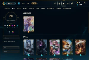 Platina 3 com 80 Champs e 20 Skins - League of Legends LOL