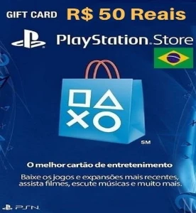 Cartão PSN R$ 50 Reais Playstation Store Digital [BR]