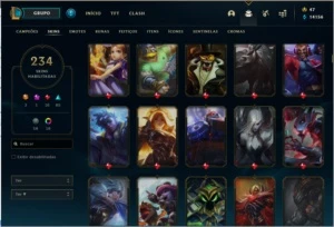 Conta League of Legends - TODOS os campeões!! 234 SKINS!! LOL