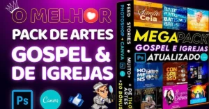 Pack Canva Gospel 100 Imagens