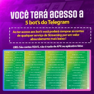 Telas e Contas Premium - Netflix, Spotify,Prime e muito mais - Assinaturas e Premium