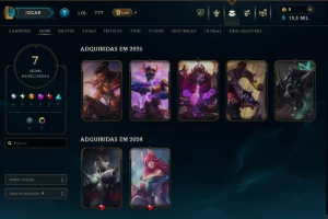 Conta Challenger lol 1k+ pdl 70% de winrate - League of Legends