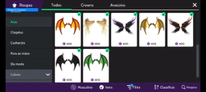 Avakin life conta LV 53 6k de itens asa de 250k dragão 300k