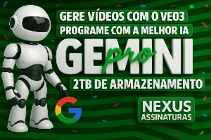 Gemini Pro + Veo 3 + 2 Tb Nuvem - Crie Videos Realistas - Outros