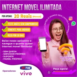 Internet móvel ilimitada você conectado 24 horas por dia - Outros