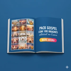 Pack Gospel Completo (100 Imagens Editáveis no Canva)