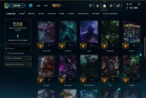 Unranked com 45 Champs e 22 Skins - League of Legends LOL