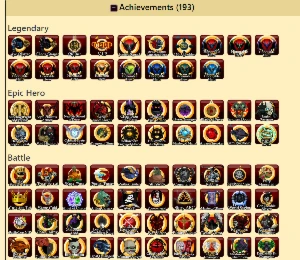 Conta 2013 - 193 Badge - 5 Collection Chest - 11 Honorable - Adventure Quest World AQW