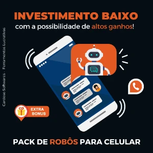 Pack de Robôs para Celular - Venda pelo WhatsApp.