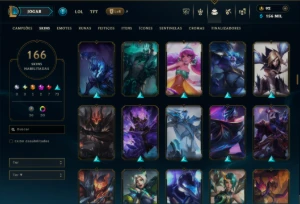 Prata 4 com TODOS os Champs e 166 Skins ( ADC / SUP / TOP ) - League of Legends LOL