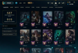 Prata 4 com TODOS os Champs e 166 Skins ( ADC / SUP / TOP ) - League of Legends LOL
