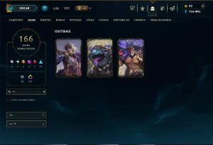 Prata 4 com TODOS os Champs e 166 Skins ( ADC / SUP / TOP ) - League of Legends LOL