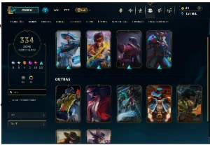 Conta Lol Ouro 1 Full Champs 330 Skins - League of Legends
