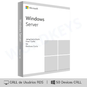 50 CAL de Usuário Acesso Remoto Windows Server 2022 - Softwares e Licenças