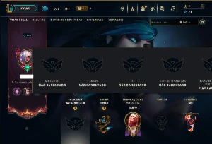 Unranked com 85 Champs e 70 Skins +4 Prestigios