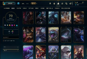 Unranked com 85 Champs e 70 Skins +4 Prestigios - League of Legends LOL