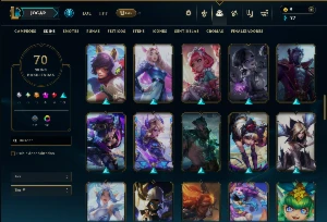Unranked com 85 Champs e 70 Skins +4 Prestigios - League of Legends LOL