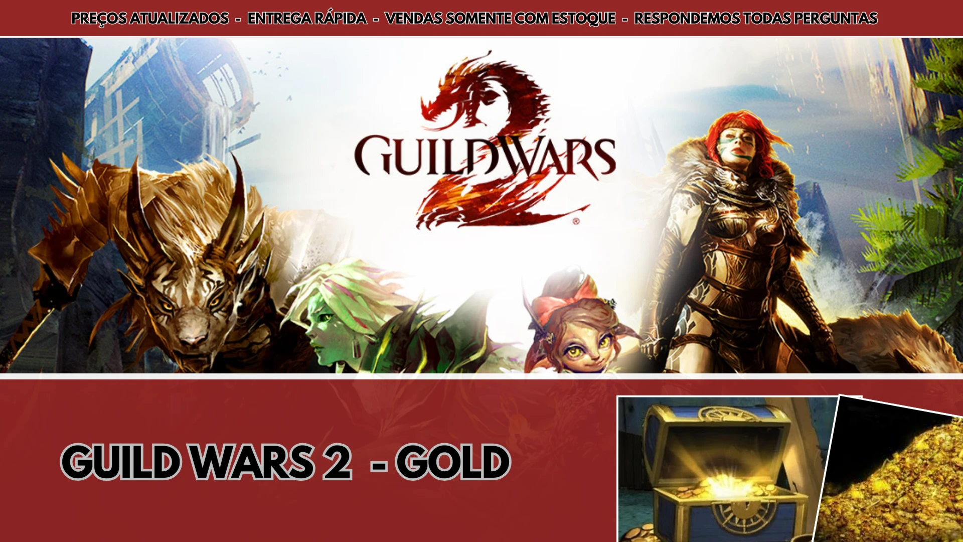 GUILD WARS 2 - GOLD - Melhor entrega