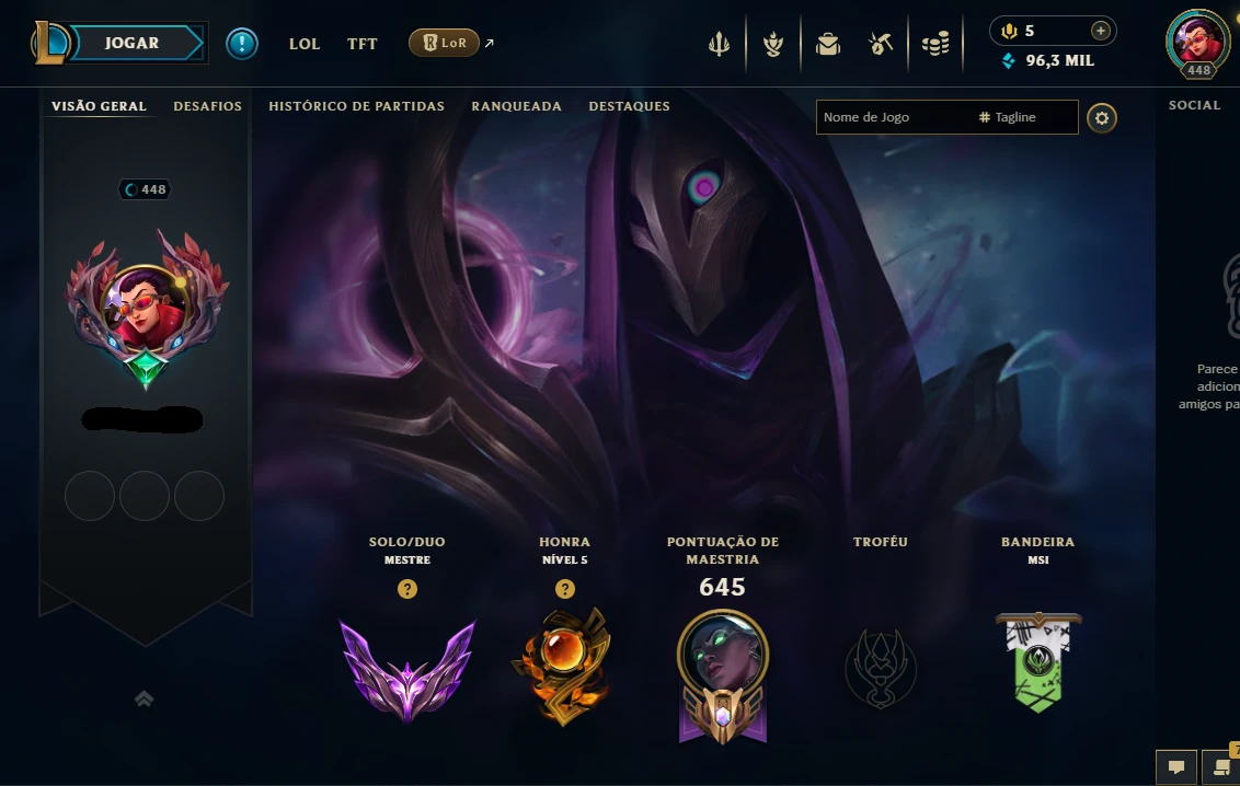 Conta lol mestre season nova +100 pdl full acesso 253 SKINS