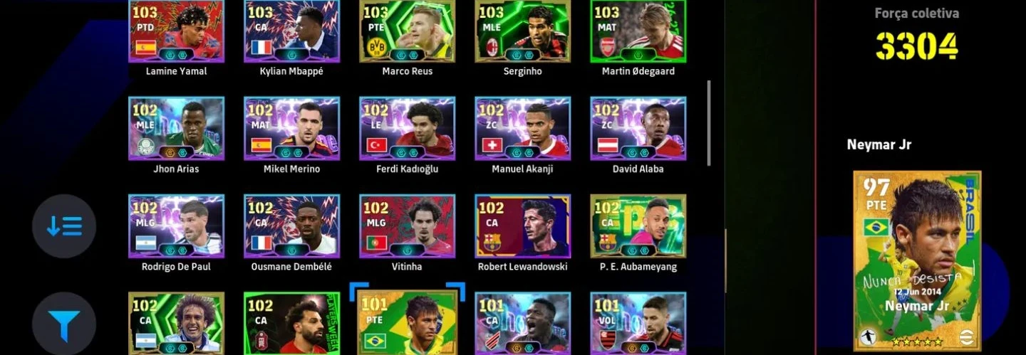 [Conta Meta Top]Messi 109+Mbappé+Gullit | Efootball Xbox/Pc