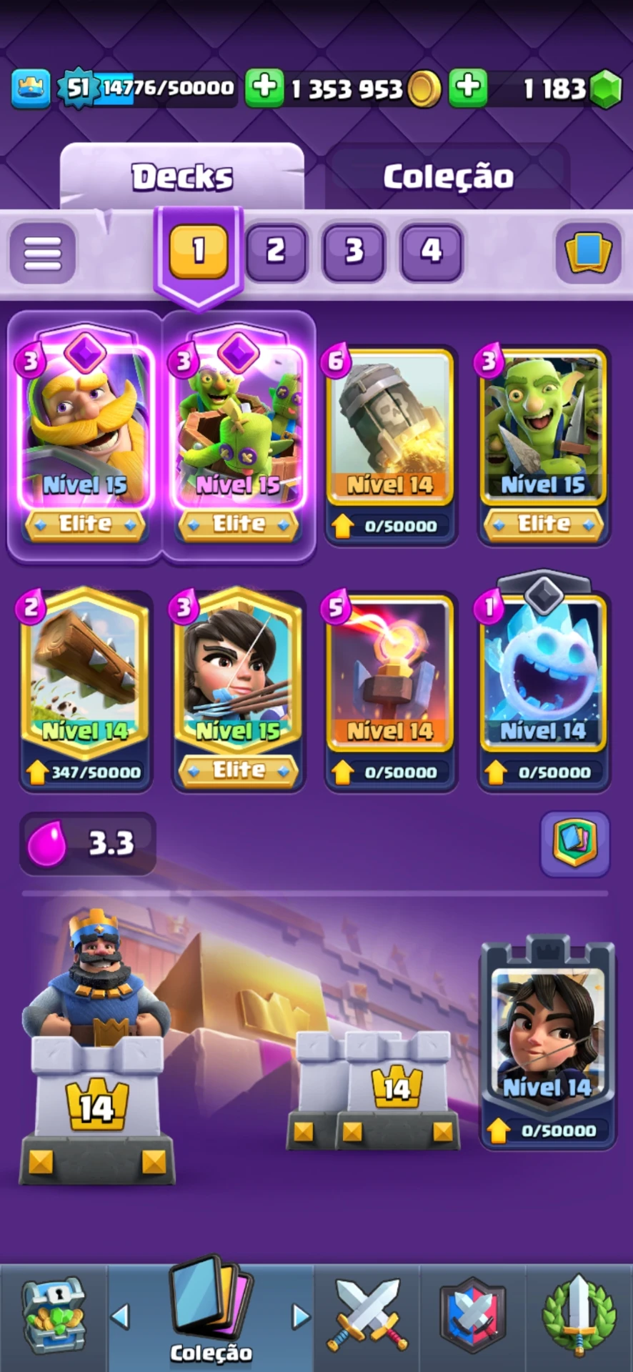 Conta Clash Royale 9000 Trofeis