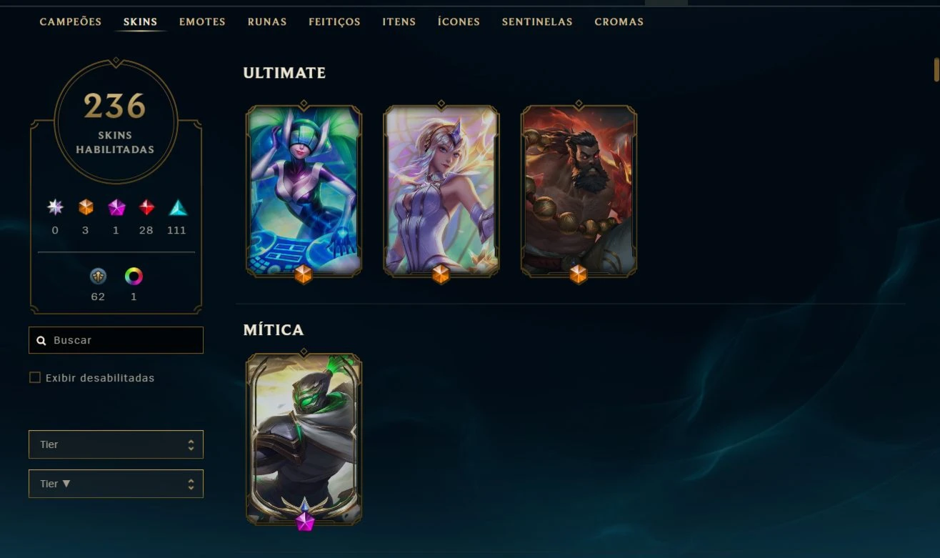 Conta Lol Lv 420 / 236 Skin (3 Ultimate) Full Acesso