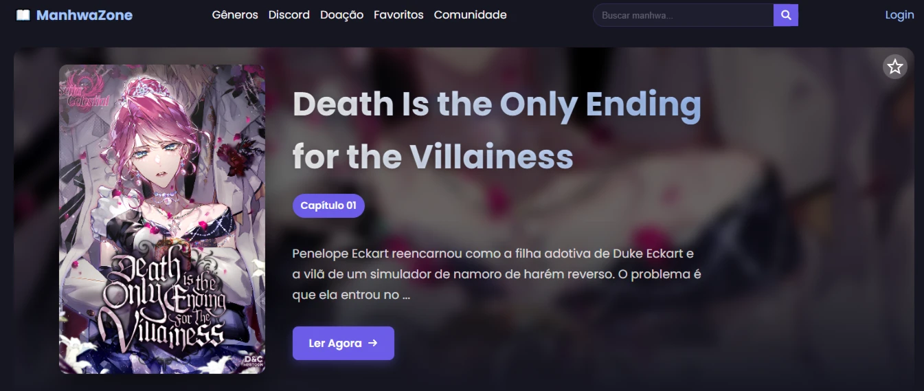 ✨ Template Exclusivo para Site de Manhwas