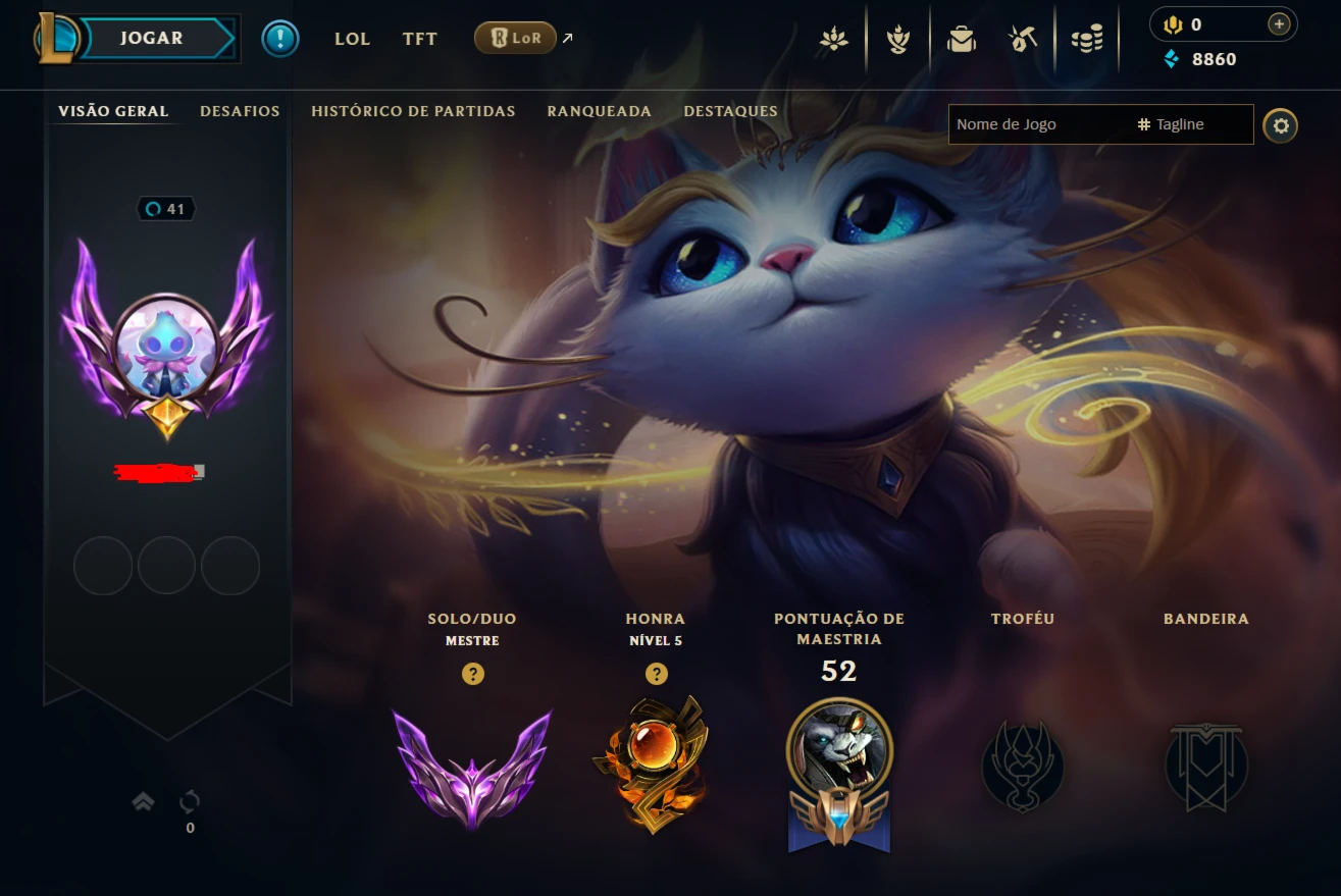 Conta League Of Legends Mestre 200 PDLs *VALOR NEGOCIAVEL*