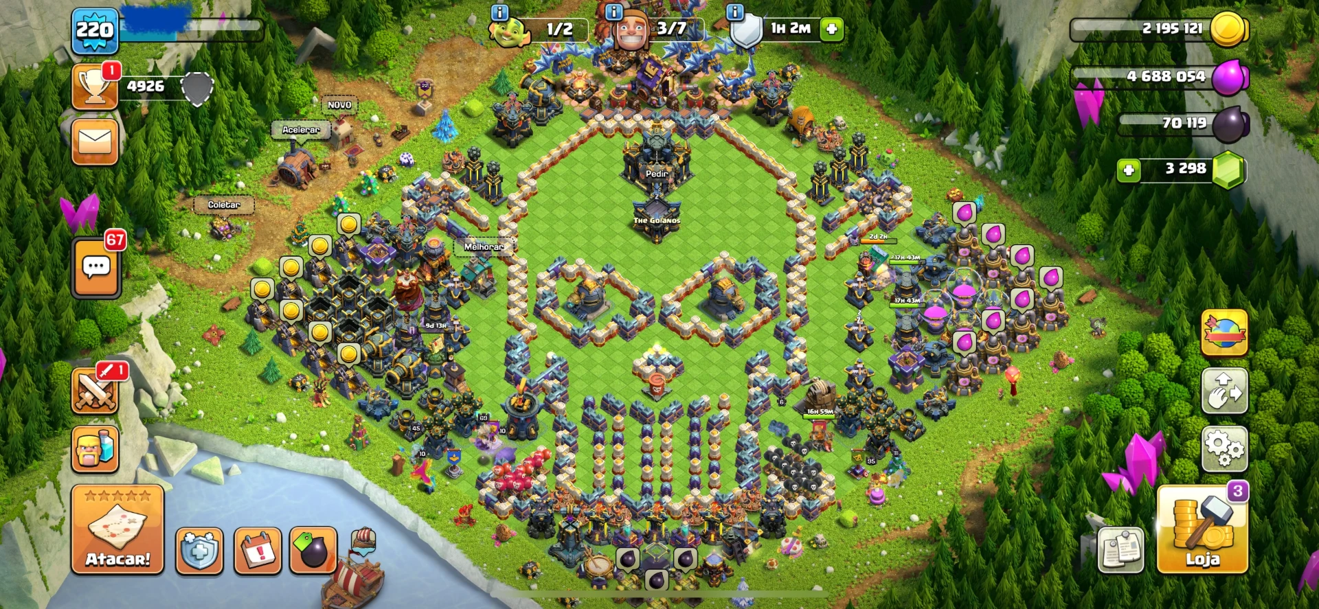 Clash of Clans cv17 semi full e barato