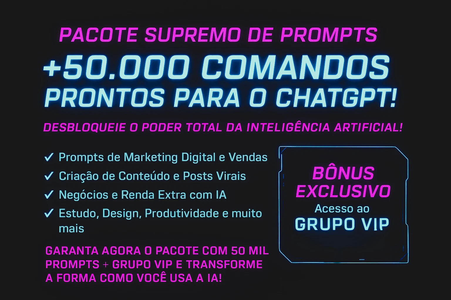 O Maior Pacote De Prompts Do Chatgpt Já Criado! – +50.000K