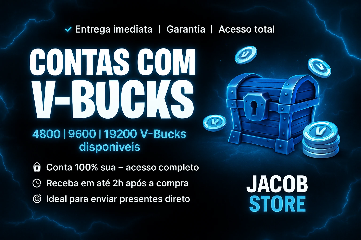[Fortnite] 4800 A 19200 V-Bucks Promoção + Entrega Em Até 2H