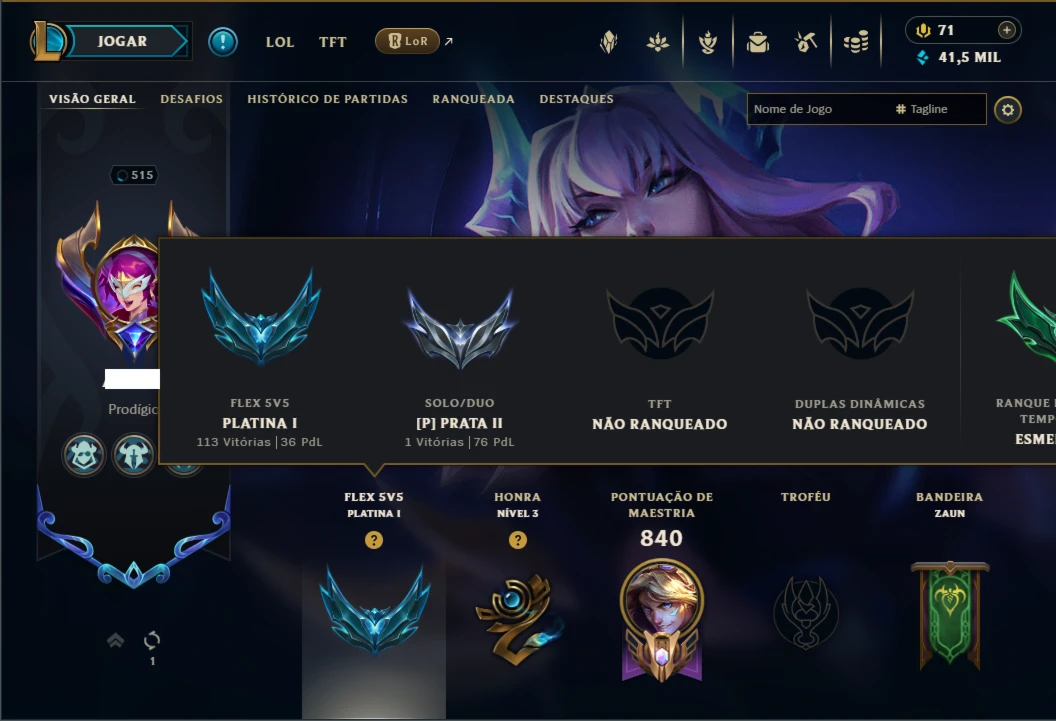 Prata 2 com TODOS os Champs e 286 Skins ( ADC / MID / JG )