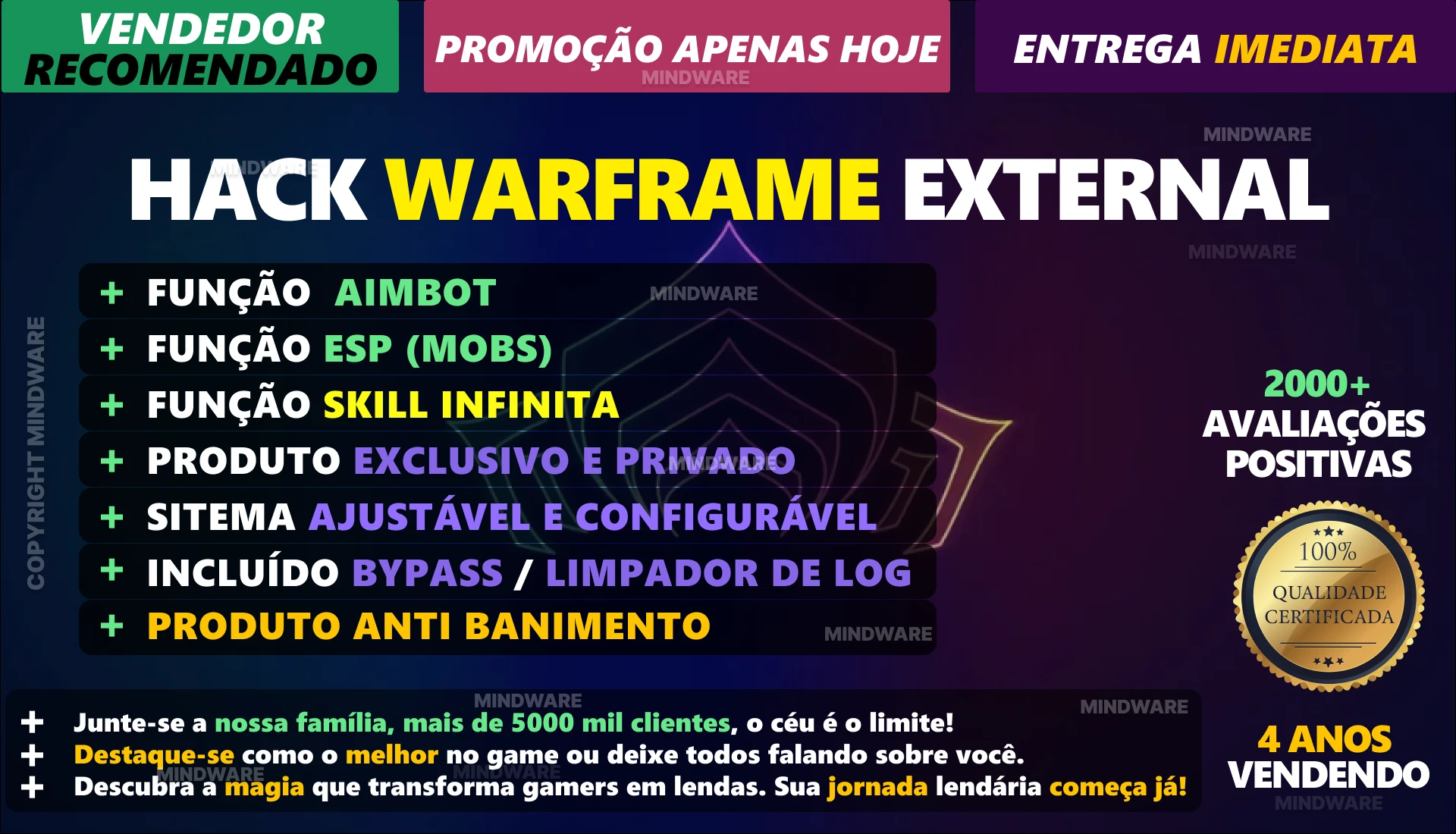 Hack  Warframe External ✅ 100% Exclusivo e Privado l Cheat